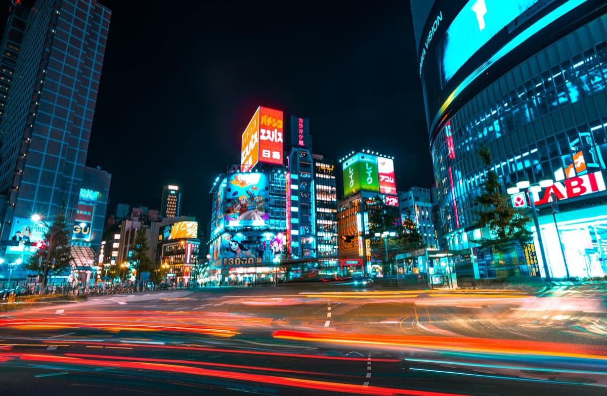 Cars running in Tokyo